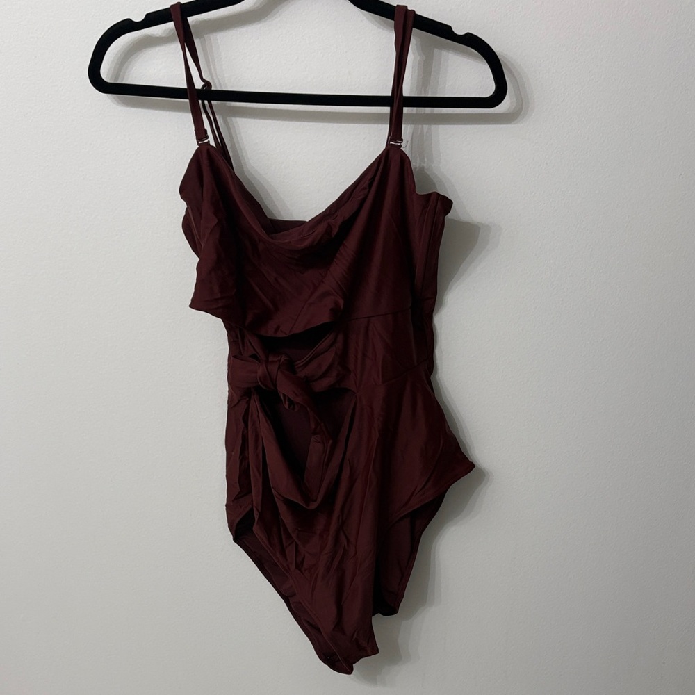 Aerie Deep Red One-Piece Swimsuit